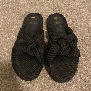 Twine/Rope Sandals Black size 39!